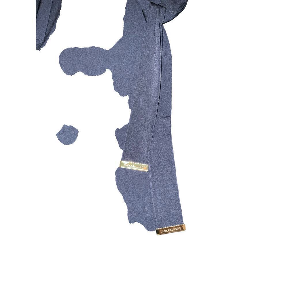 MICHAEL Michael Kors Tie Neck Top Blouse Long Sleeve Navy Blue Womens Large‎ NWT - Picture 5 of 7